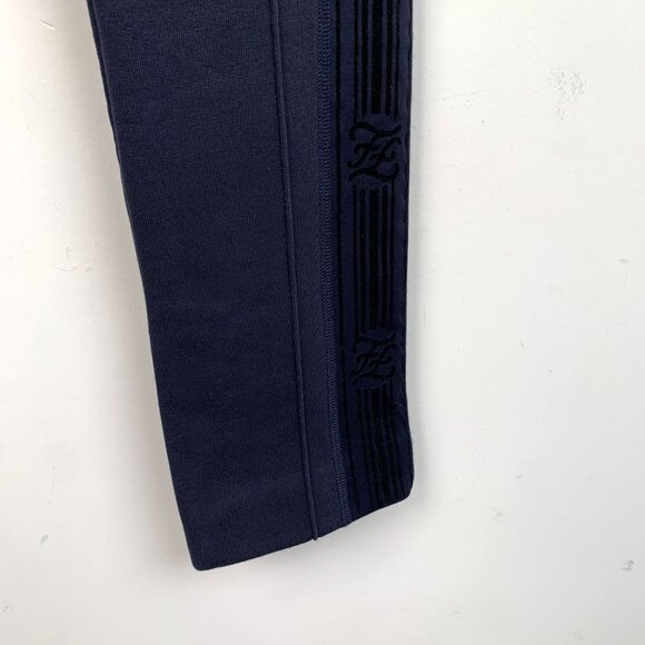 Fendi Dark Blue Side Logo Striped Fitted Casual Trousers Size XS - Picture 4 of 7